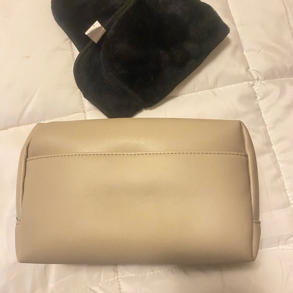 Monos Vegan Leather Large Toiletry Case in Ivory